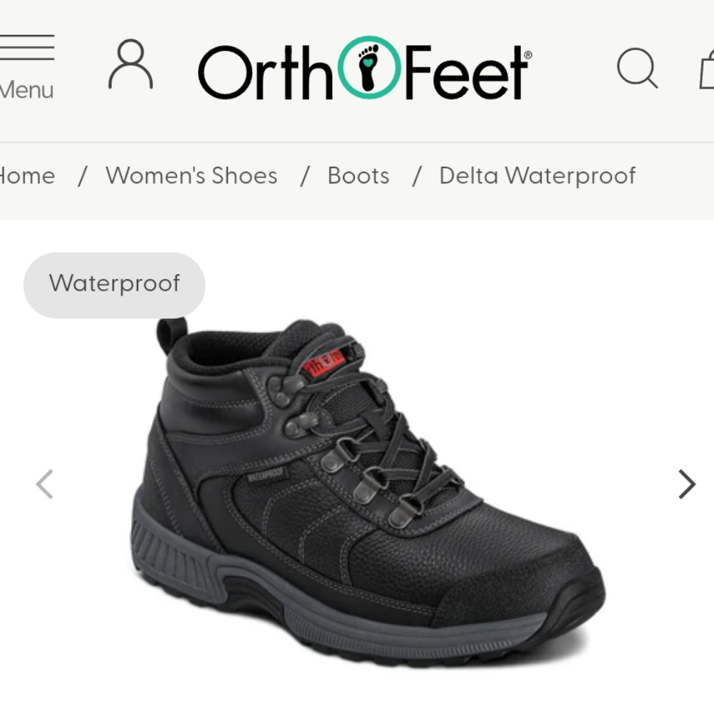 Orthofeet Delta Waterproof Hiking Boots Extra Wide (7 2E)